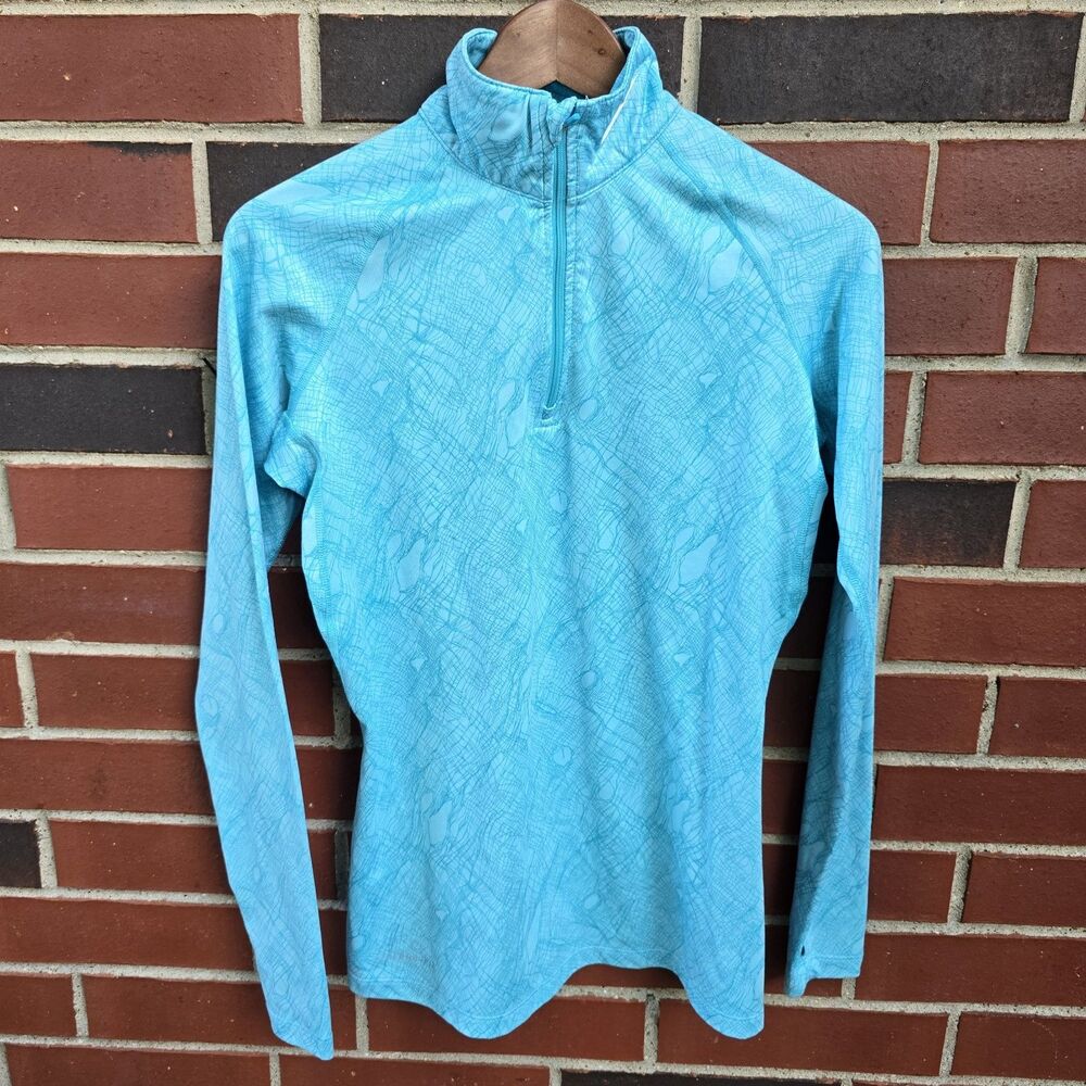 Nike Pro Combat Dri-fit Quarter Zip Pullover Womens Medium Fitted Excellent